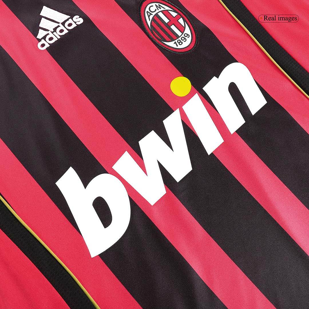 Męska koszulka piłkarska z długim rękawem Retro MALDINI #3 2006/07 AC Milan Home - Topowe Koszulki Pilkarskie Sklep Internetowy