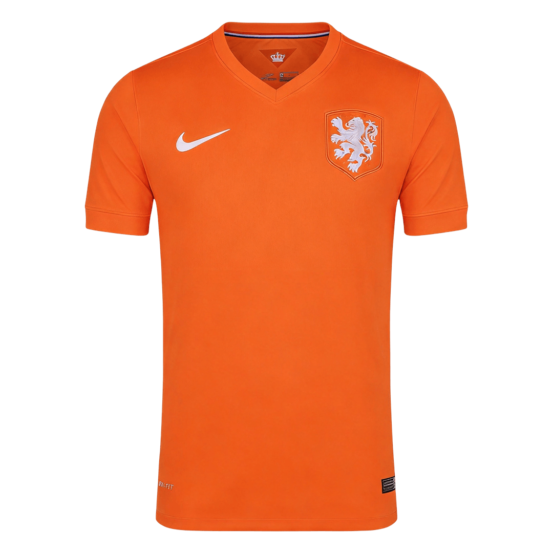 Męska koszulka Holandii domowa Retro - Mundial 2014