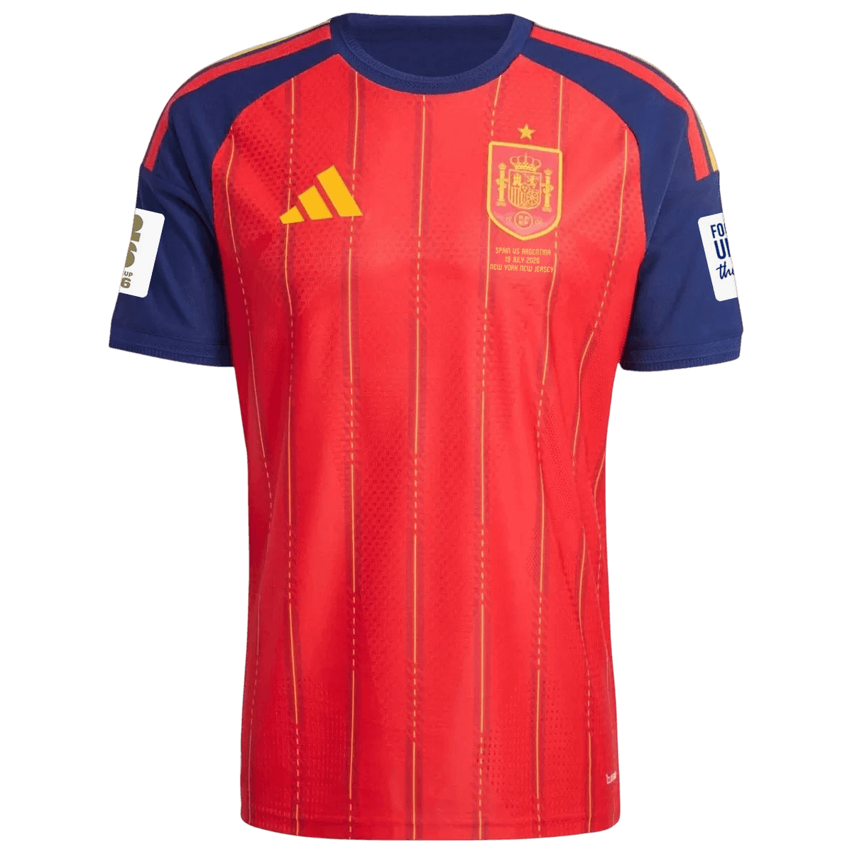 Męska koszulka Hiszpanii domowa wersja zawodnicza - Mundial 2026 Final Match Edition (With Patches)
