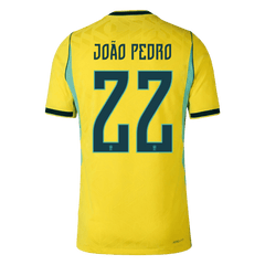 Męska koszulka Brazylii domowa JOÃO PEDRO #22 wersja zawodnicza - Mundial 2026