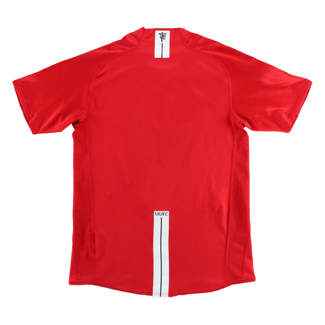 Męska retro koszulka piłkarska Manchester United domowa z sezonu 2007/08 - Topowe Koszulki Pilkarskie Sklep Internetowy