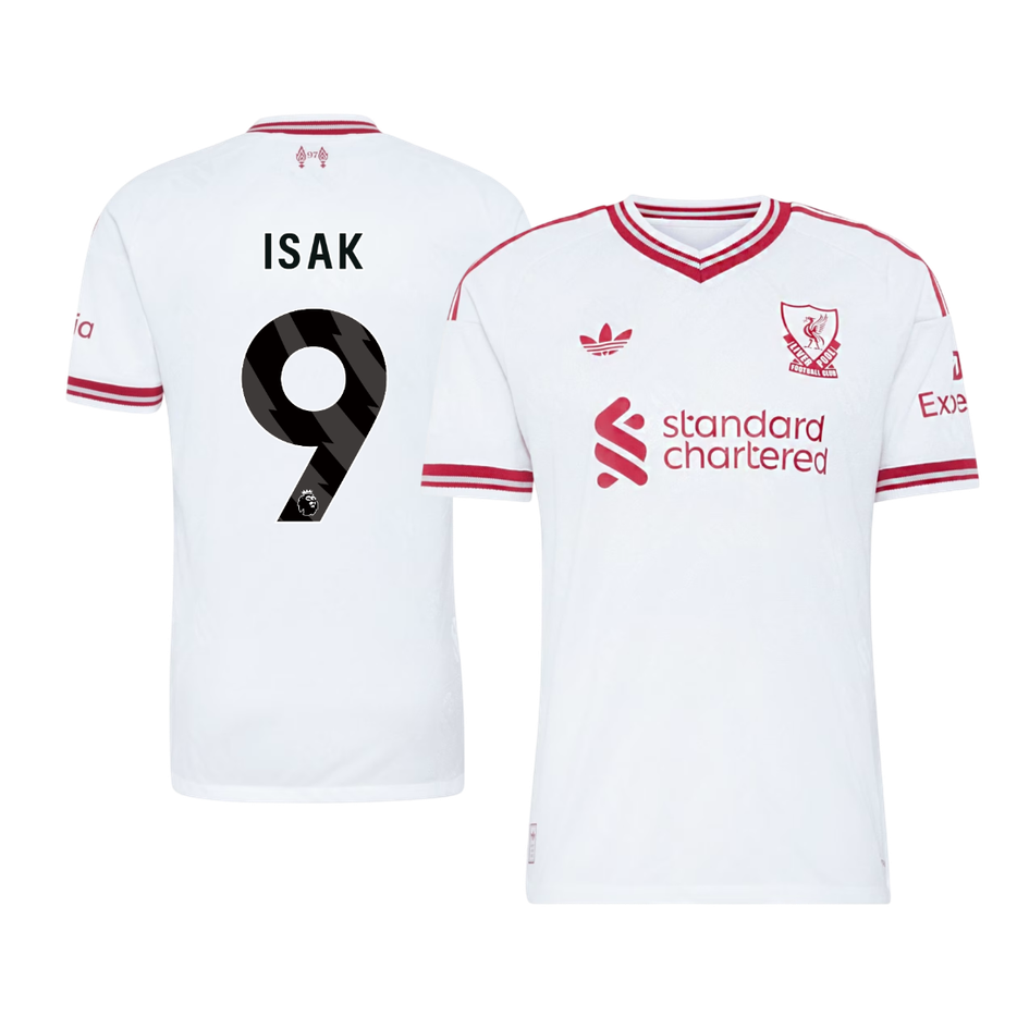 Męska koszulka Liverpoolu wyjazdowa ISAK #9 wersja zawodnicza 2026/27