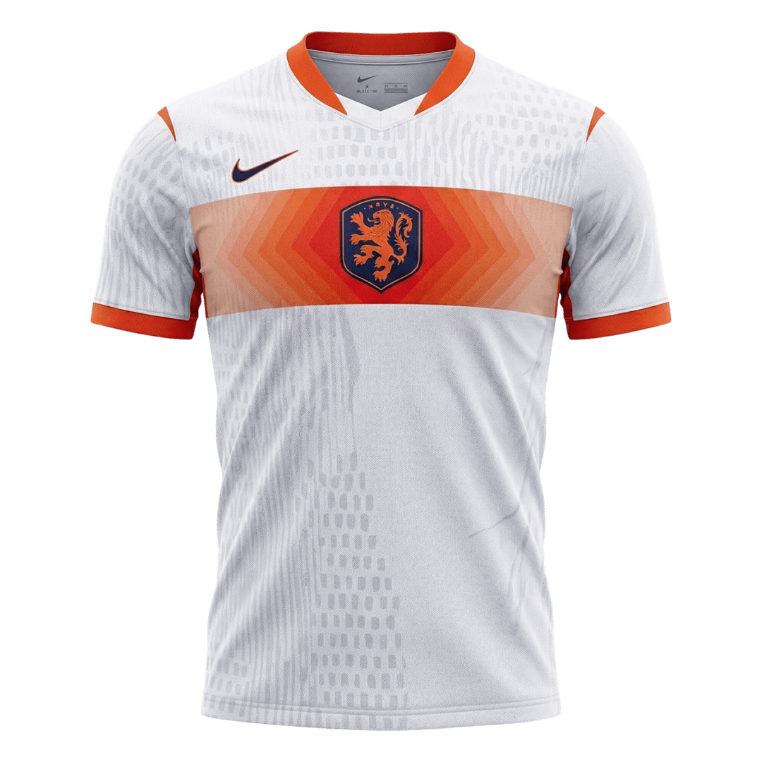 Męska Koszulka Wyjazdowa Netherlands Wersja Piłkarska World Cup 2026 - Slim Fit