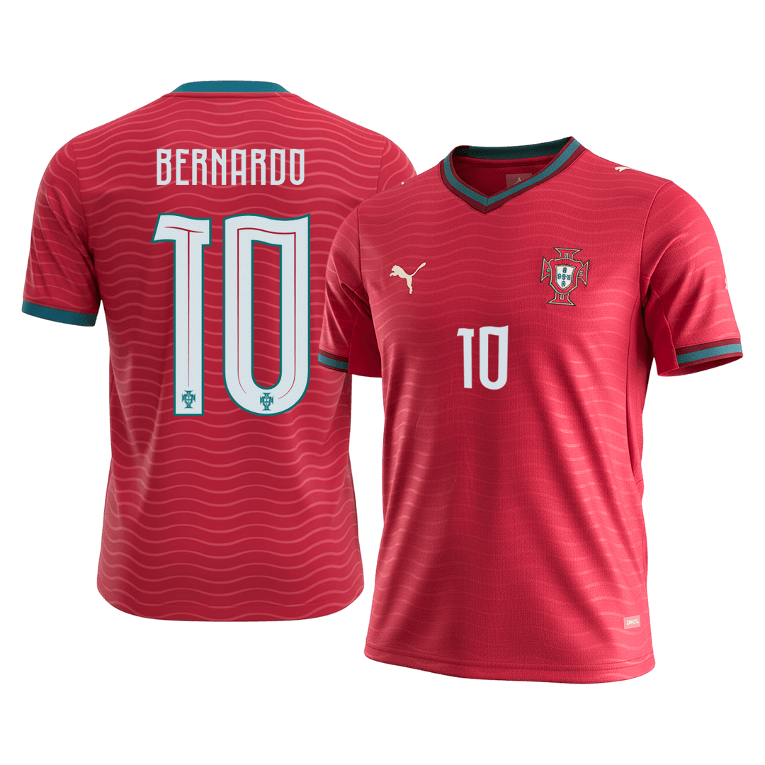 Męska Koszulka Domowa Portugal BERNARDO #10 World Cup 2026