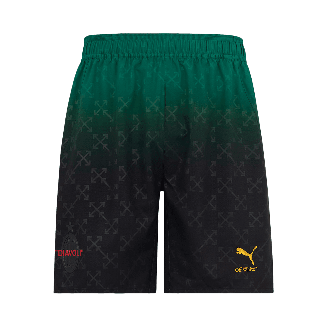 Męski Zestaw Czwarta Wyjazdowa AC Milan (Koszulka+Spodenki) 2024/25 - Topowe Koszulki Pilkarskie Sklep Internetowy