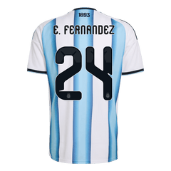 Męska koszulka Argentyny domowa E. FERNANDEZ #24 - Mundial 2026 [PREMIUM]