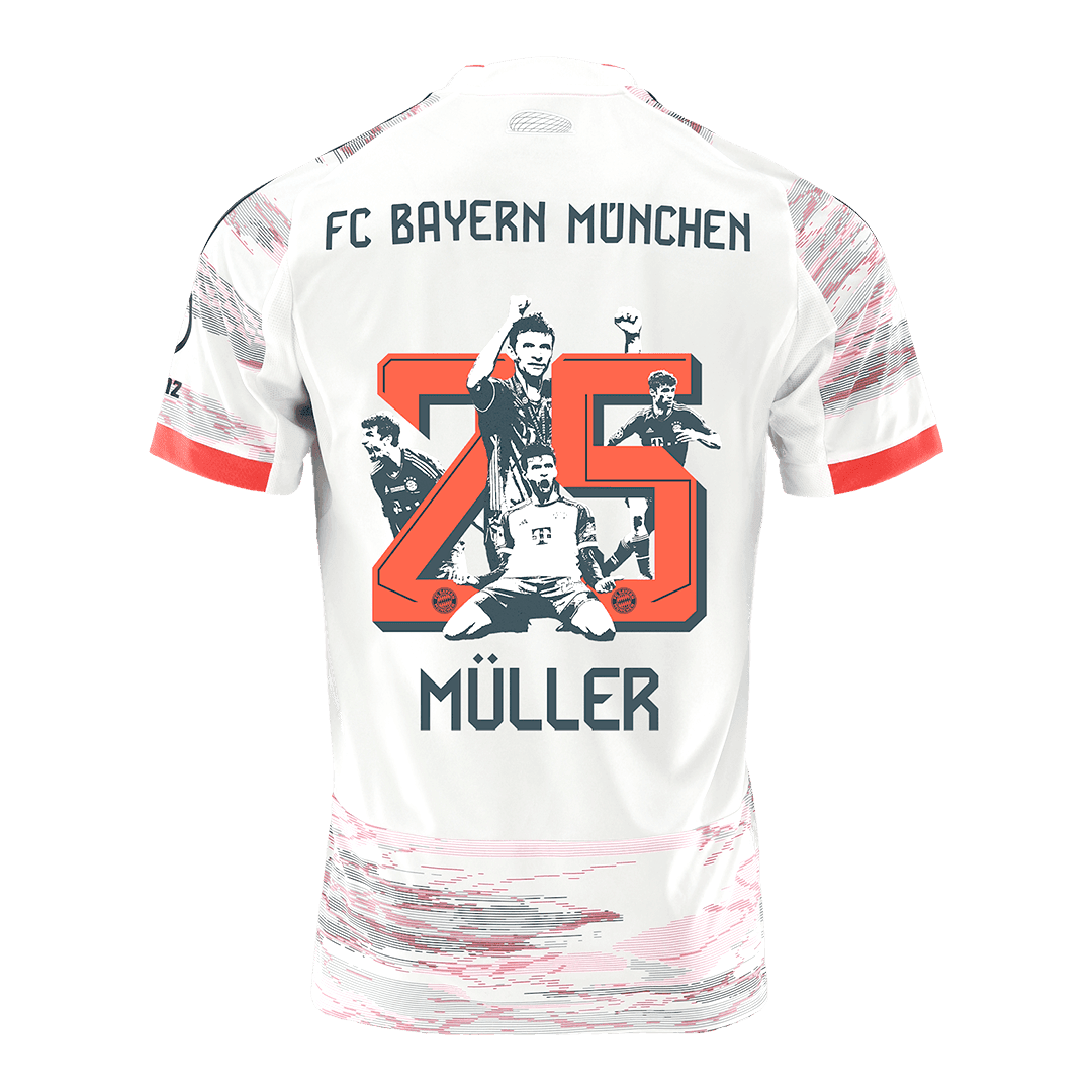 Męska Koszulka Wyjazdowa Bayern Monachium MÜLLER Special #25 2025/26 - Topowe Koszulki Pilkarskie Sklep Internetowy