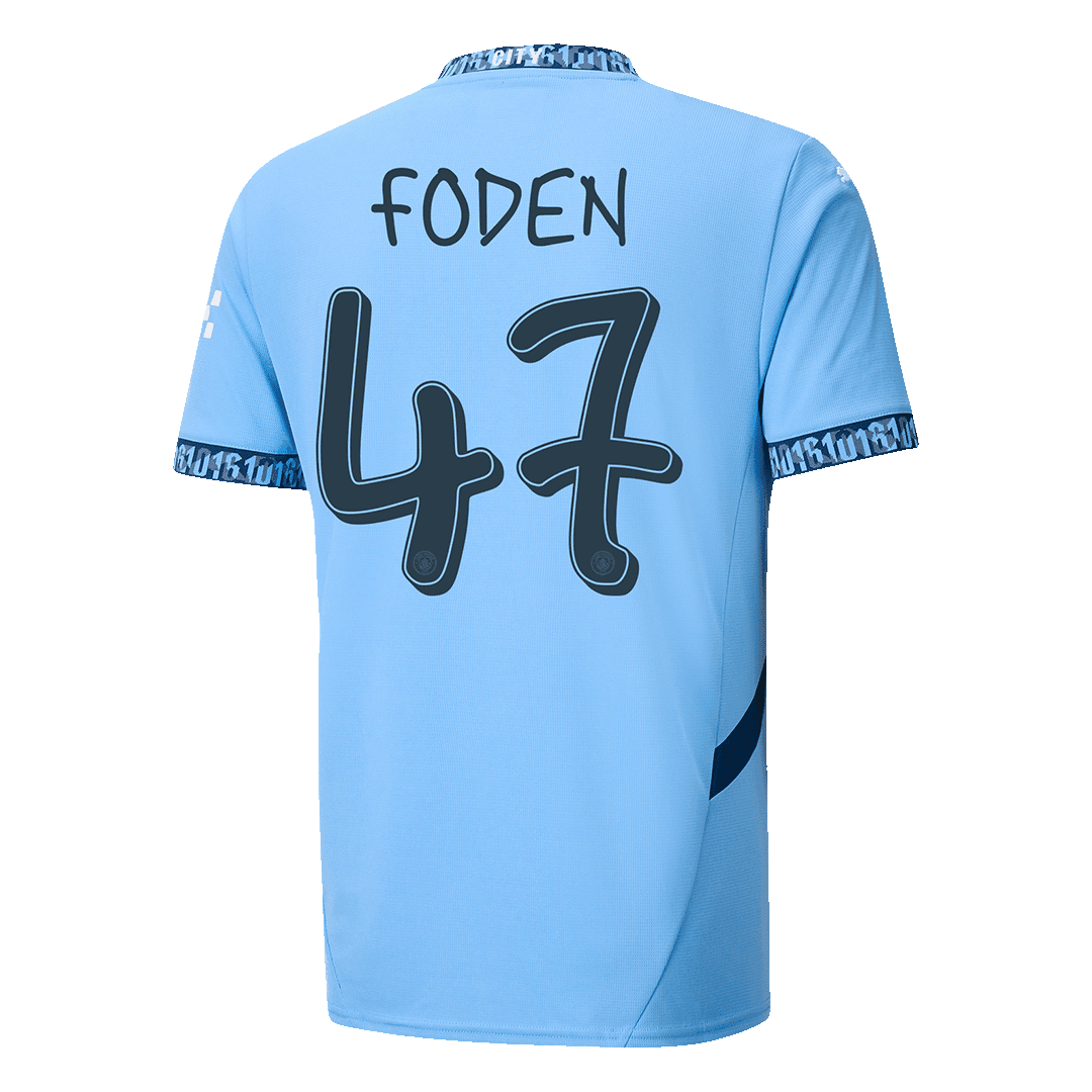 FODEN #47 Manchester City Home Koszulka piłkarska 2024/25 - UCL - Topowe Koszulki Pilkarskie Sklep Internetowy