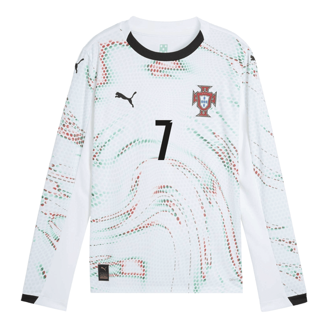 Męska Koszulka Wyjazdowa Portugalia RONALDO #7 Długi Rękaw 2025 - Topowe Koszulki Pilkarskie Sklep Internetowy