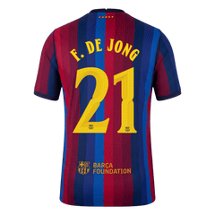 Męska koszulka Barcelony domowa F. DE JONG #21 wersja zawodnicza 2026/27 - UCL
