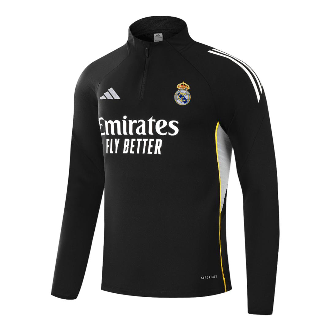Męski Zestaw Treningowy Real Madrid (Kurtka+Spodnie) 2025/26 Czarny