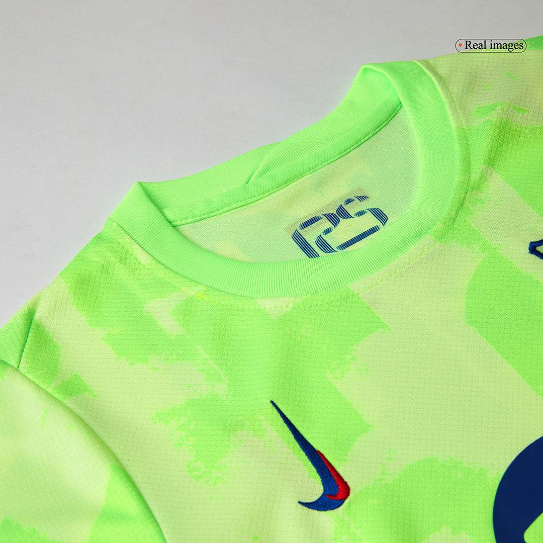 Zestaw Piłkarski Dla Dzieci Barcelona Third Away (Koszulka+Spodenki) 2024/25 - UCL (Logo Spotify bez tekstu) - Topowe Koszulki Pilkarskie Sklep Internetowy