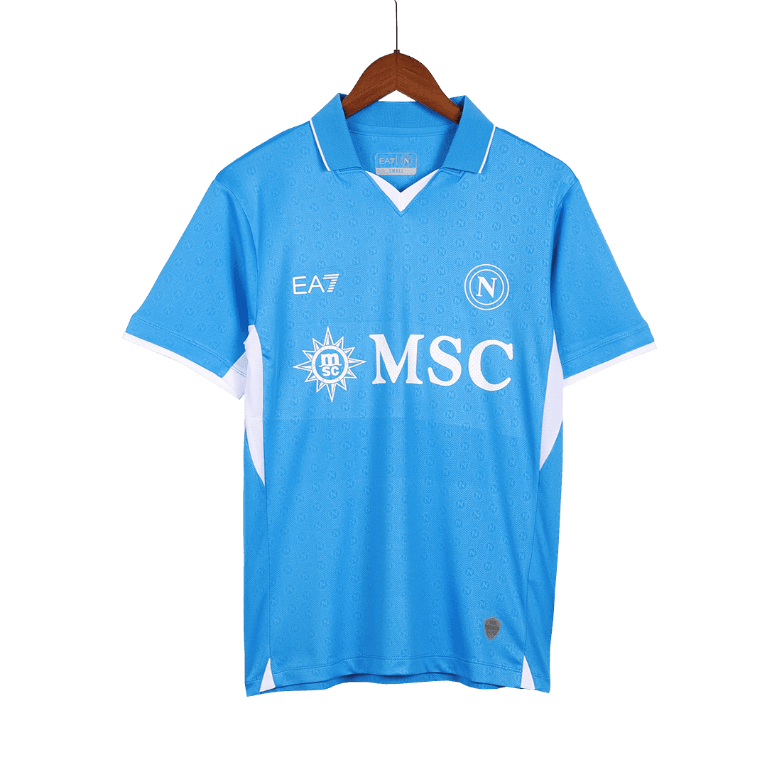 Męska Koszulka Domowa Napoli Wersja Piłkarska 2024/25 - Slim Fit - Topowe Koszulki Pilkarskie Sklep Internetowy