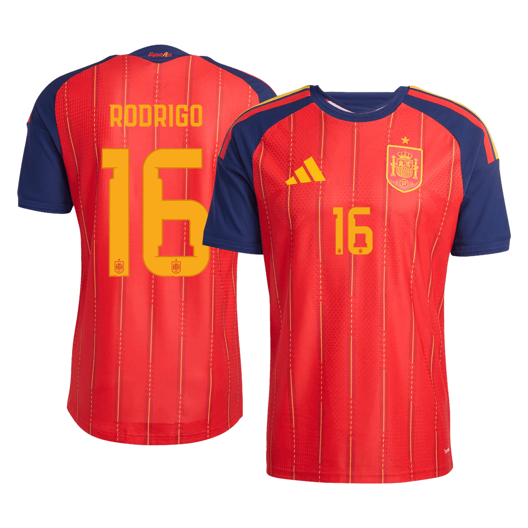 Męska koszulka Hiszpanii domowa RODRIGO #16 wersja zawodnicza - Mundial 2026