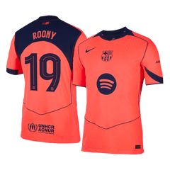 Męska Koszulka Trzecia Wyjazdowa Barcelona ROONY #19 Wersja Piłkarska 2025/26 - UCL - Slim Fit