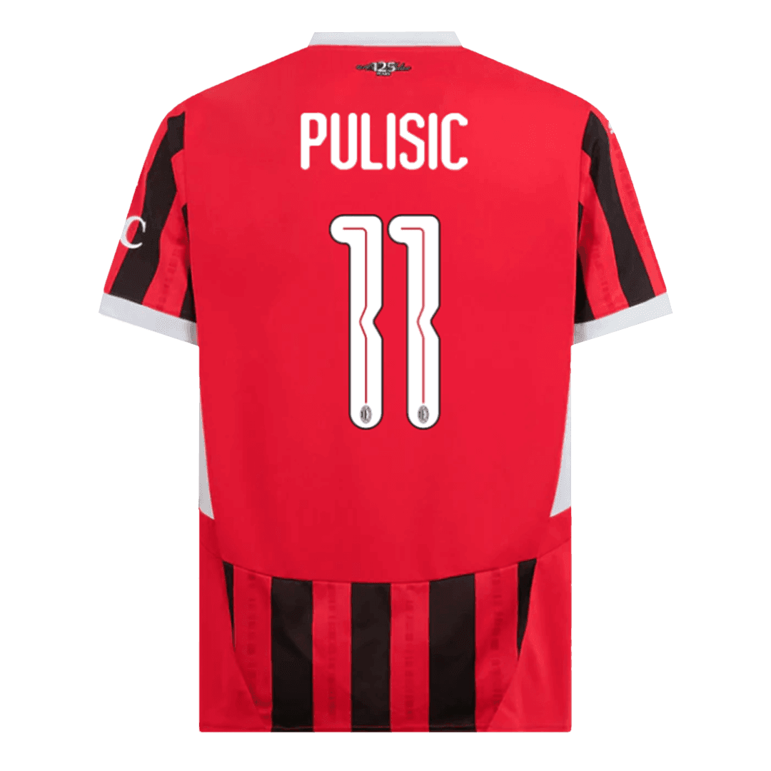 PULISIC #11 Męska koszulka domowa AC Milan 2024/25 - UCL - Topowe Koszulki Pilkarskie Sklep Internetowy
