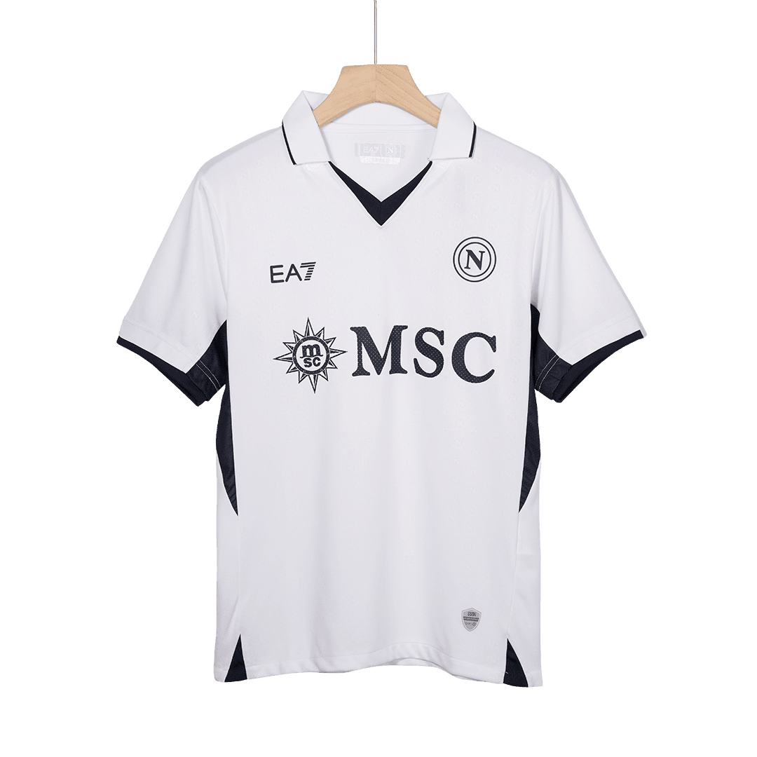 Męska Koszulka Wyjazdowa Napoli Wersja Piłkarska 2024/25 - Krój Slim Fit - Topowe Koszulki Pilkarskie Sklep Internetowy