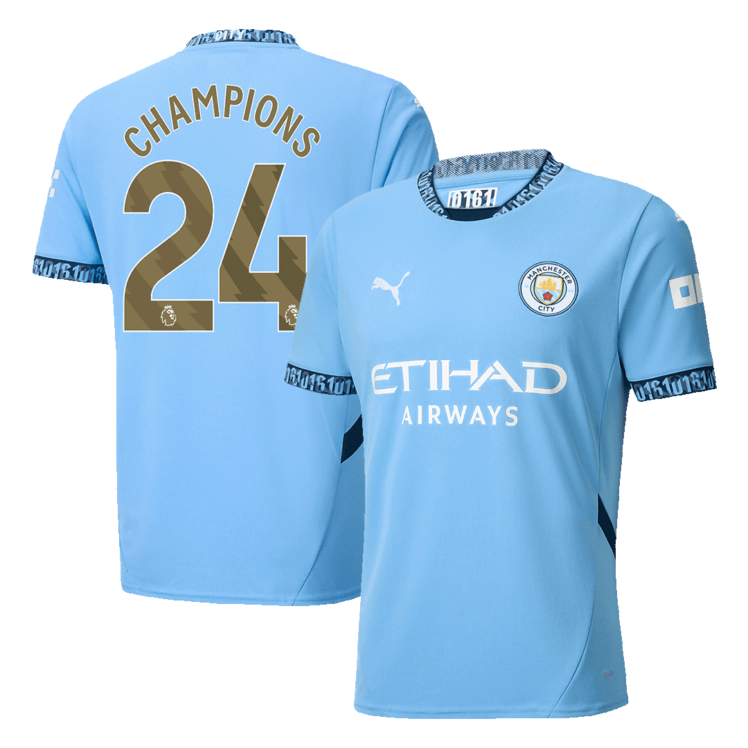CHAMPIONS #24 Manchester City Home Koszulka piłkarska 2024/25 - Topowe Koszulki Pilkarskie Sklep Internetowy