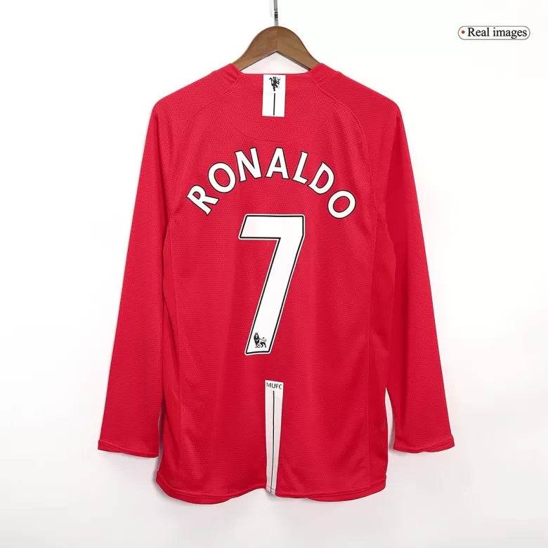 Retro RONALDO #7 2007/08 Męska Koszulka Domowa MU z Długim Rękawem - Topowe Koszulki Pilkarskie Sklep Internetowy
