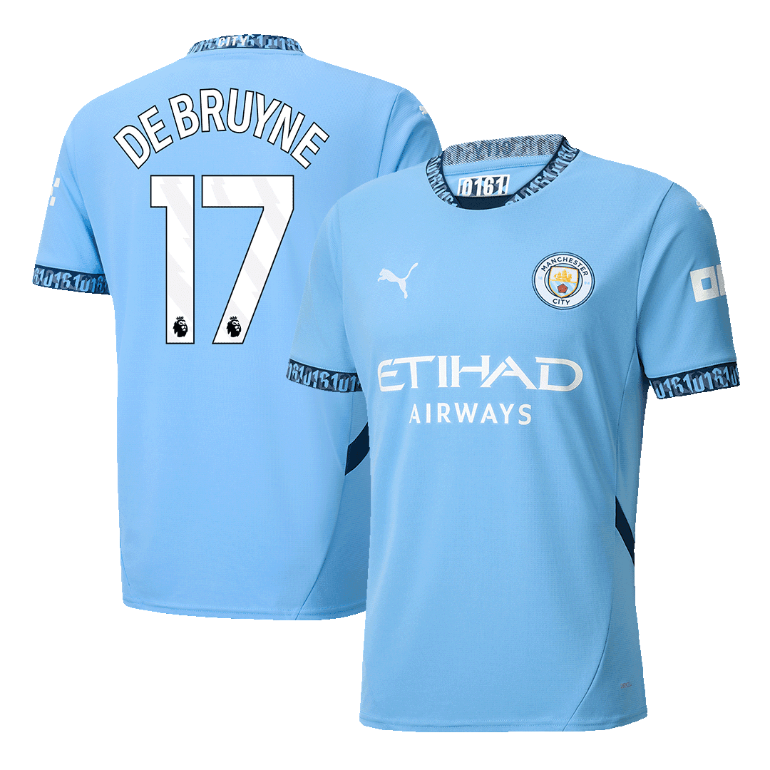 DE BRUYNE #17 Koszulka piłkarska Manchester City Home 2024/25 - Topowe Koszulki Pilkarskie Sklep Internetowy
