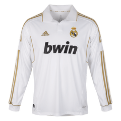 Męska Koszulka Retro Domowa Real Madrid 2011/12 z Długim Rękawem