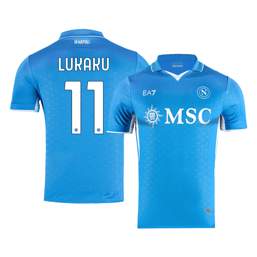 Męska Koszulka Domowa Napoli LUKAKU #11 Wersja Piłkarska 2024/25 - Slim Fit - Topowe Koszulki Pilkarskie Sklep Internetowy