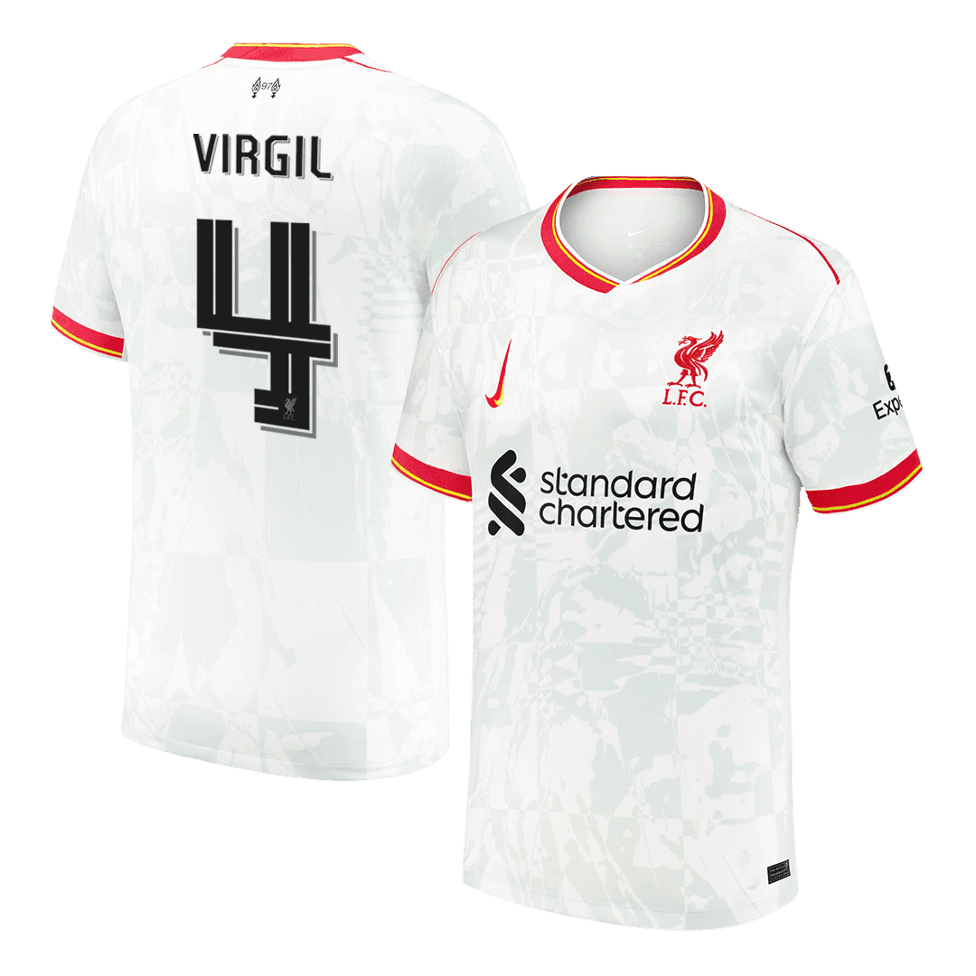 VIRGIL #4 Męska wyjazdowa koszulka piłkarska Liverpool 24/25 - UCL - Topowe Koszulki Pilkarskie Sklep Internetowy