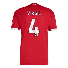 Męska Koszulka Domowa Liverpool VIRGIL #4 Wersja Piłkarska 2025/26 - Slim Fit - Topowe Koszulki Pilkarskie Sklep Internetowy