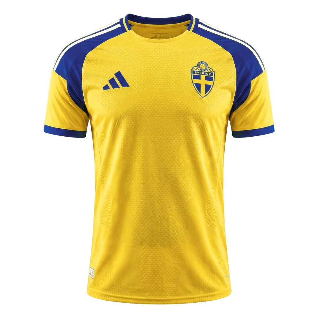 Męska Koszulka Domowa Sweden Wersja Piłkarska World Cup 2026 - Slim Fit
