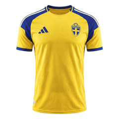 Męska Koszulka Domowa Sweden Wersja Piłkarska World Cup 2026 - Slim Fit
