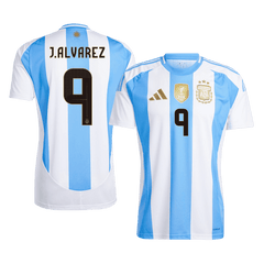 Męska Koszulka Domowa Argentyna J.ALVAREZ #9 2024 - Topowe Koszulki Pilkarskie Sklep Internetowy