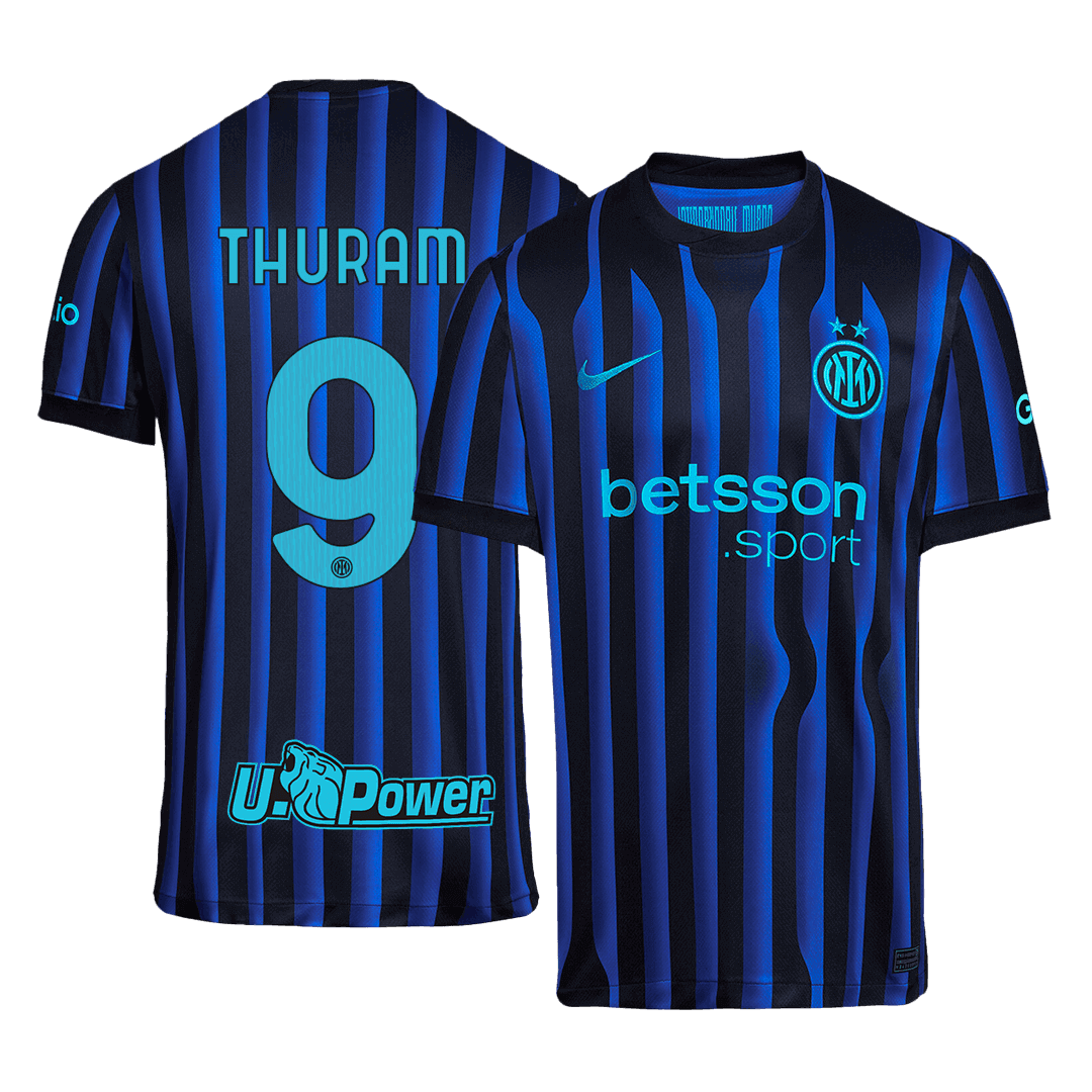 Męska Koszulka Domowa Inter Milan THURAM #9 2025/26 - Topowe Koszulki Pilkarskie Sklep Internetowy