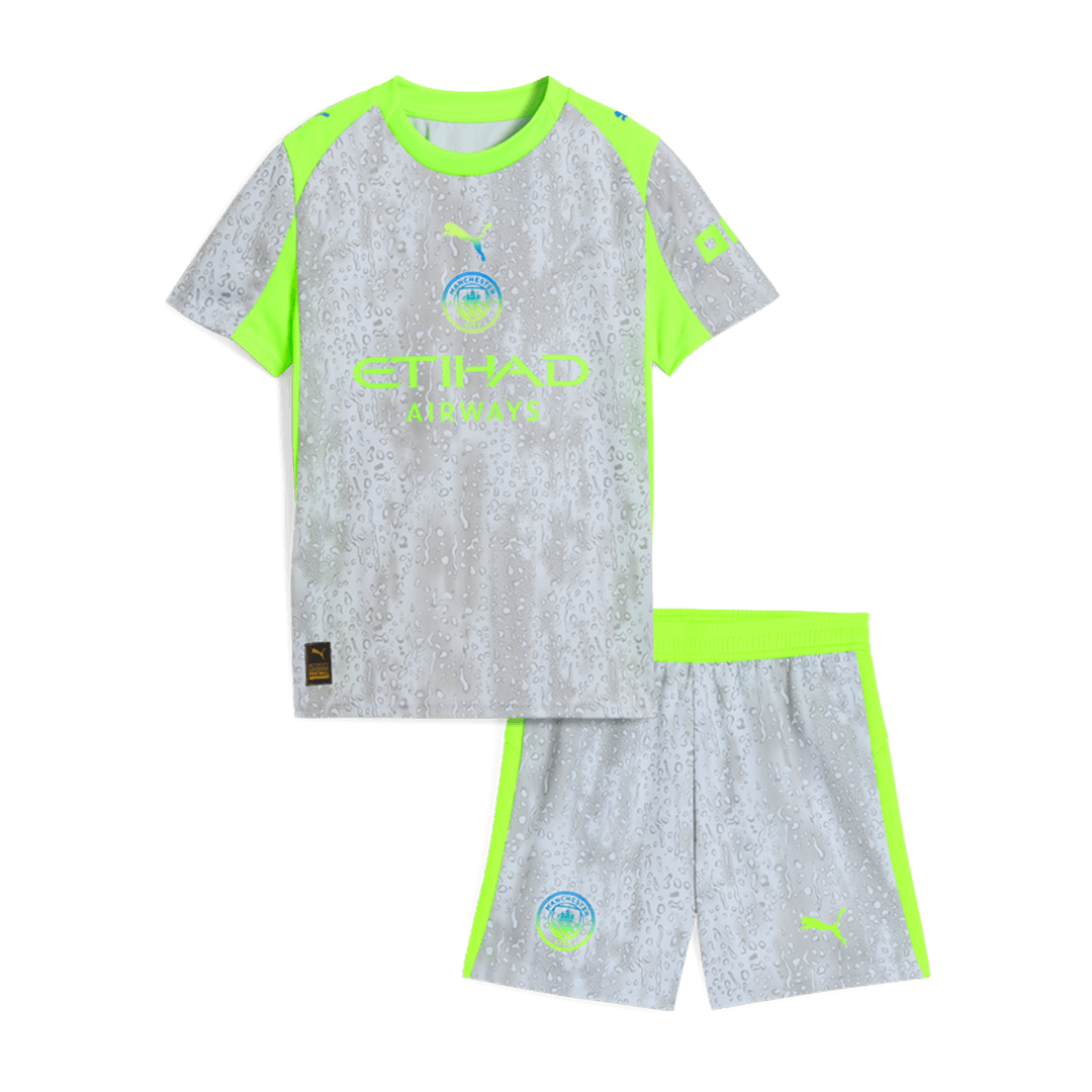 Manchester City Auswärts-Drittes Kinder-Trikot (Trikot + Shorts) 2025/26