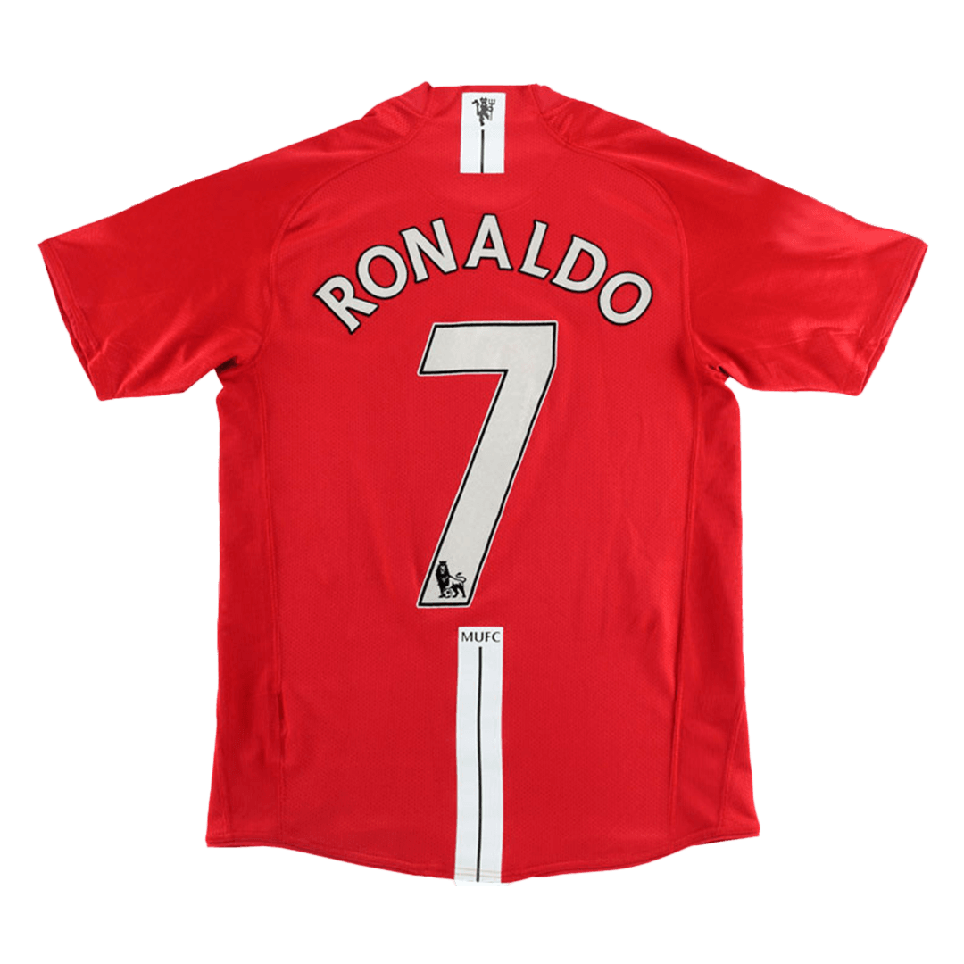 Męska retro koszulka piłkarska RONALDO #7 Manchester United domowa z sezonu 2007/08 - Topowe Koszulki Pilkarskie Sklep Internetowy