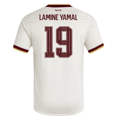 Męska Koszulka Wyjazdowa Spain LAMINE YAMAL #19 Wersja Piłkarska World Cup 2026 - Slim Fit