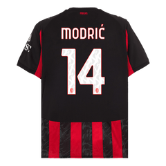 Męska Koszulka Domowa AC Milan MODRIĆ #14 2025/26 - Topowe Koszulki Pilkarskie Sklep Internetowy