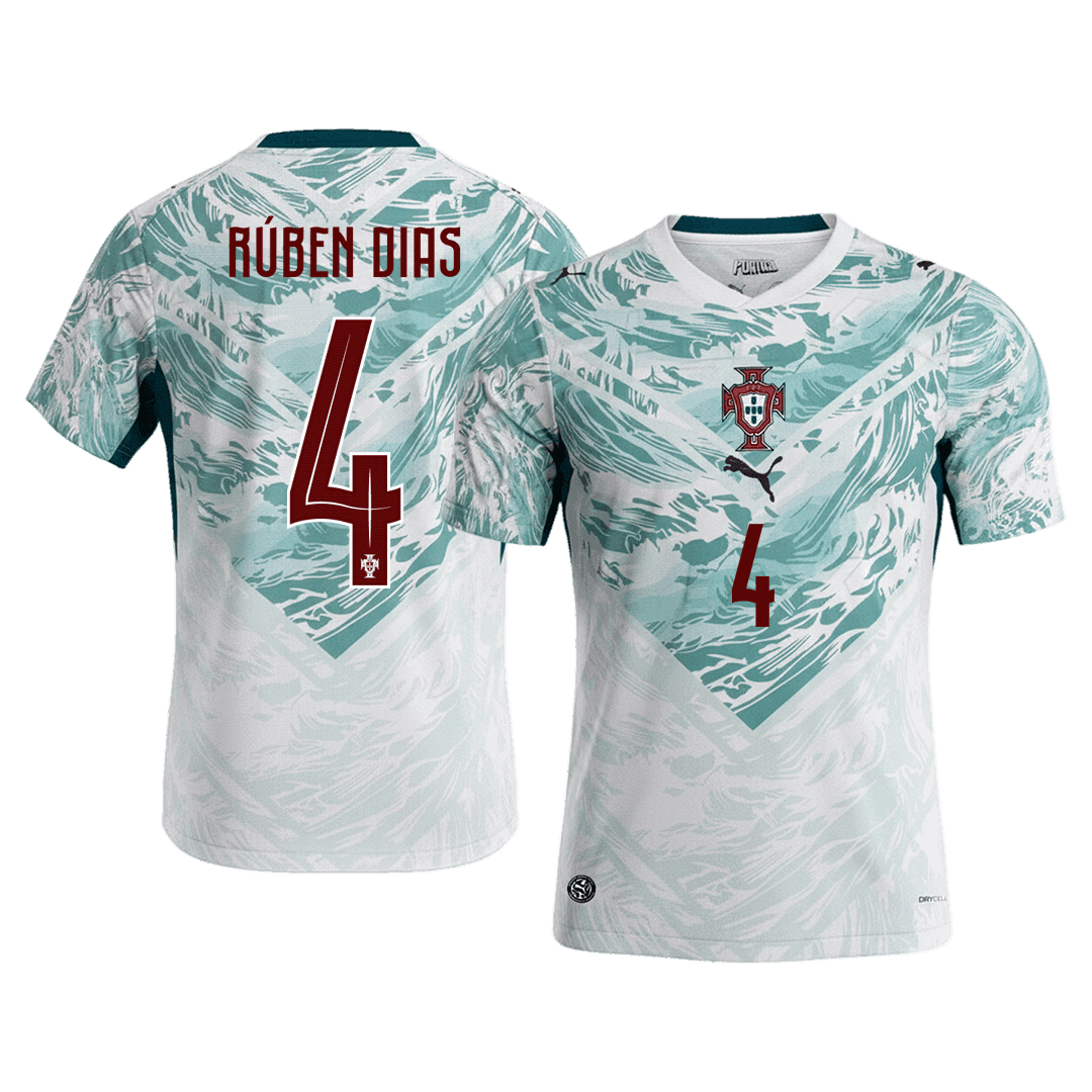 Męska koszulka Portugalii wyjazdowa RÚBEN DIAS #4 - Mundial 2026