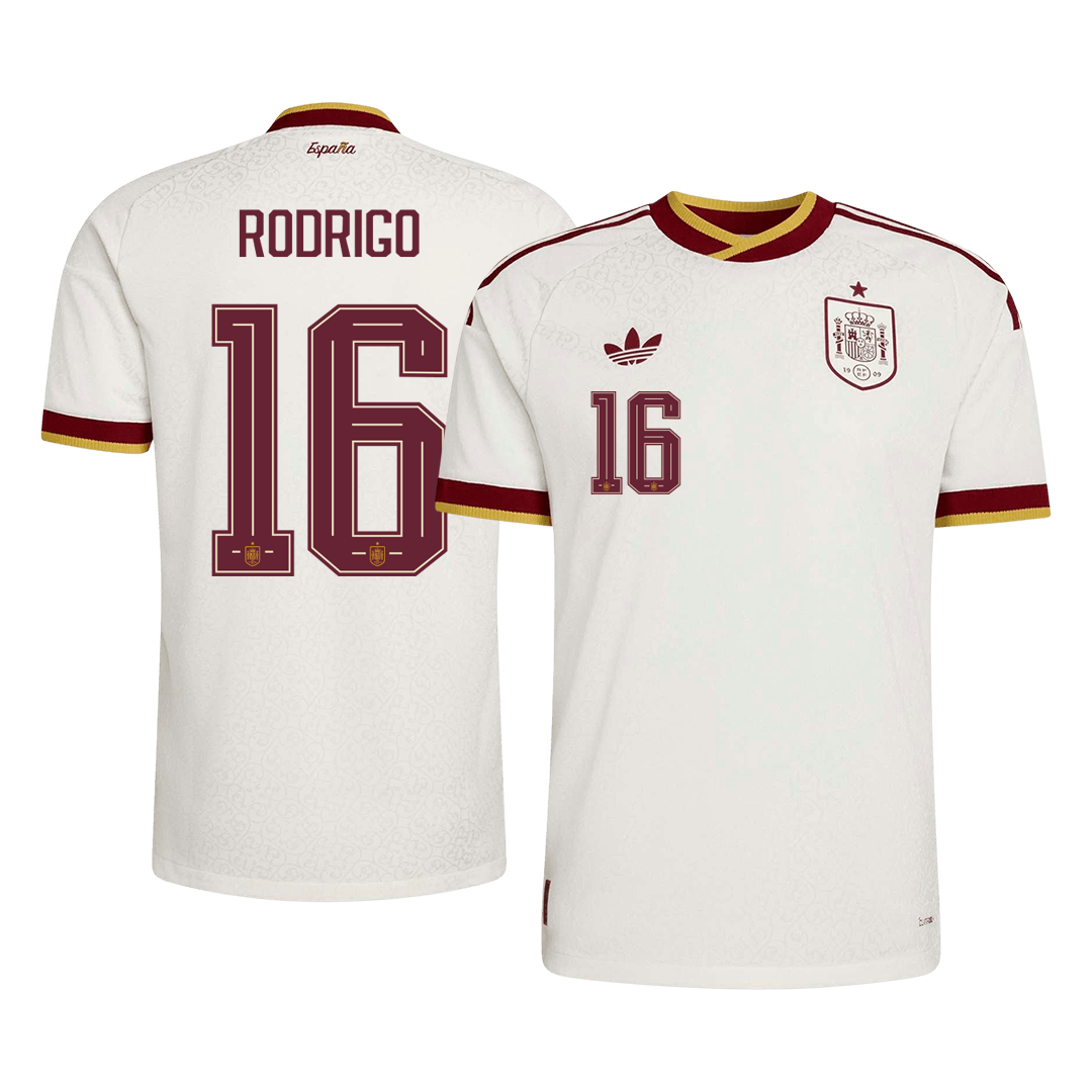 Męska koszulka Hiszpanii wyjazdowa RODRIGO #16 wersja zawodnicza - Mundial 2026