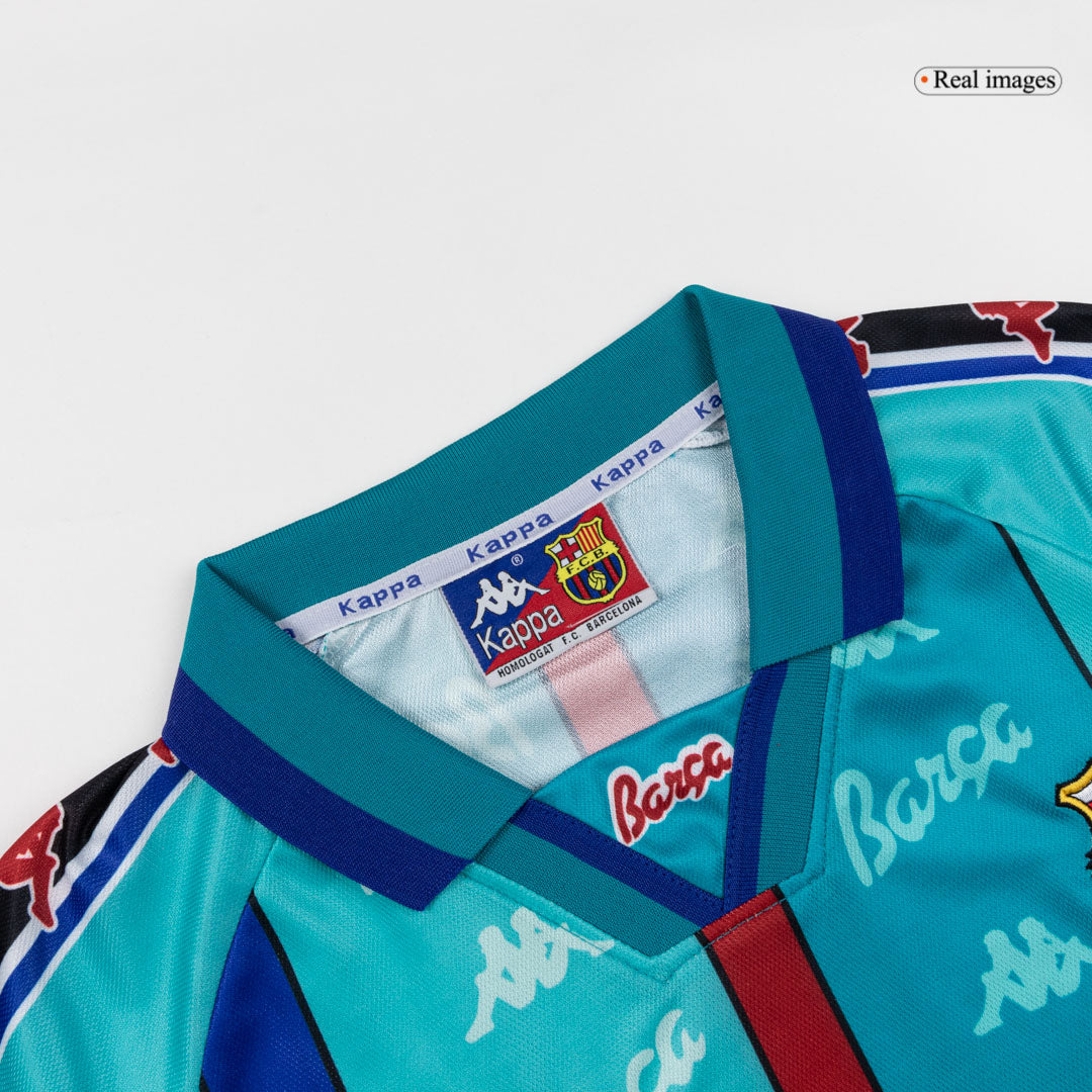 Męska Koszulka Retro Wyjazdowa Barcelona 1996/97