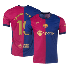 Męska Wersja dla zawodnika LAMINE YAMAL #19 Barcelona Home Wysokiej jakości koszulka piłkarska 2024/25 - Slim Fit - Topowe Koszulki Pilkarskie Sklep Internetowy