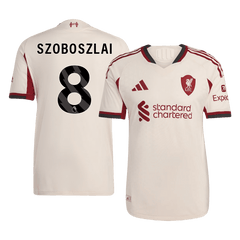 Liverpool SZOBOSZLAI #8 Herren-Auswärtstrikot 2025/26, Fußballversion – Slim Fit