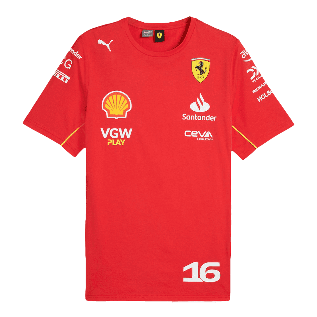 Ferrari F1 Racing Team Koszulka Charles Leclerc #16 2024-Wyprzedaż Sezonowa - Topowe Koszulki Pilkarskie Sklep Internetowy