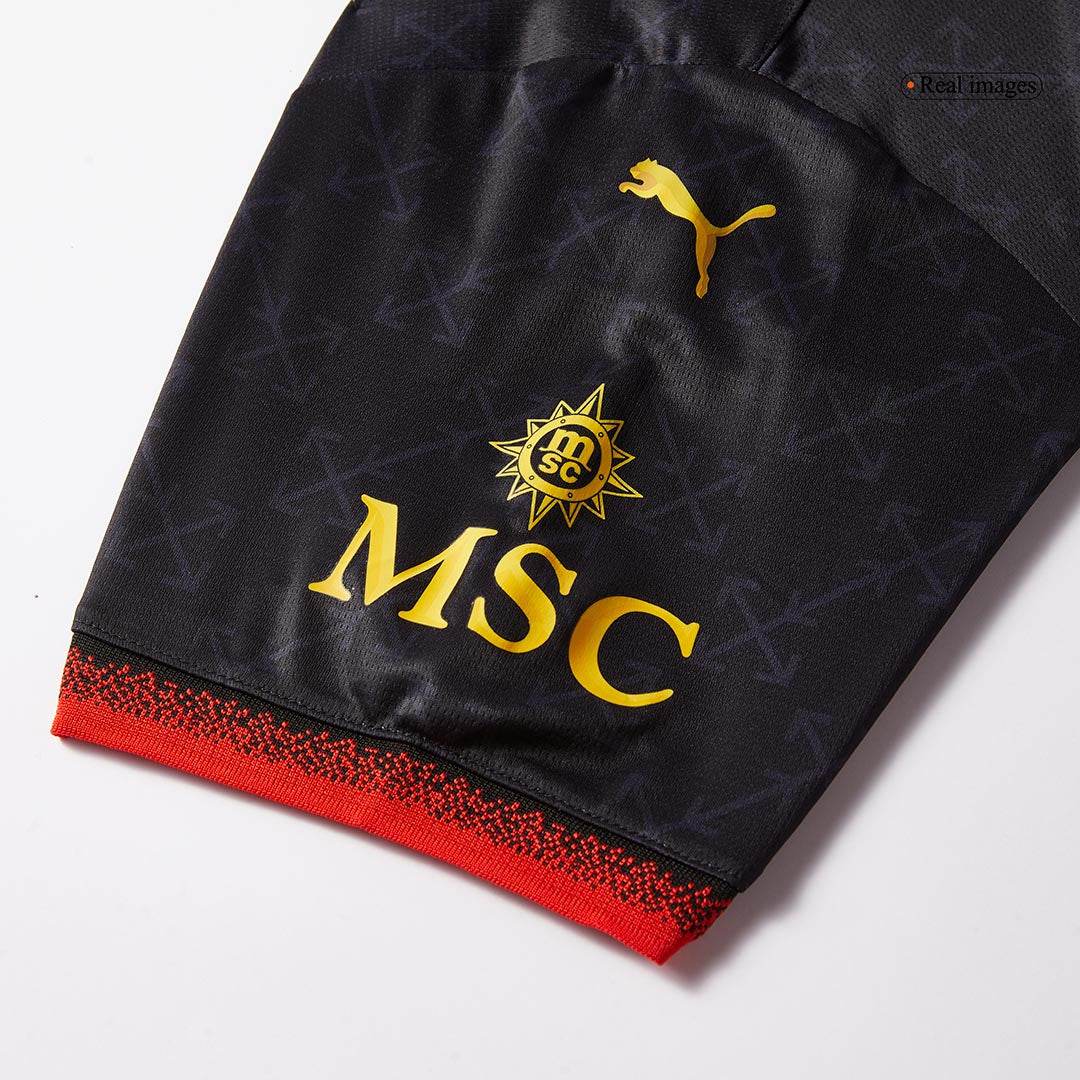 Męski Zestaw Czwarta Wyjazdowa AC Milan (Koszulka+Spodenki) 2024/25 - Topowe Koszulki Pilkarskie Sklep Internetowy