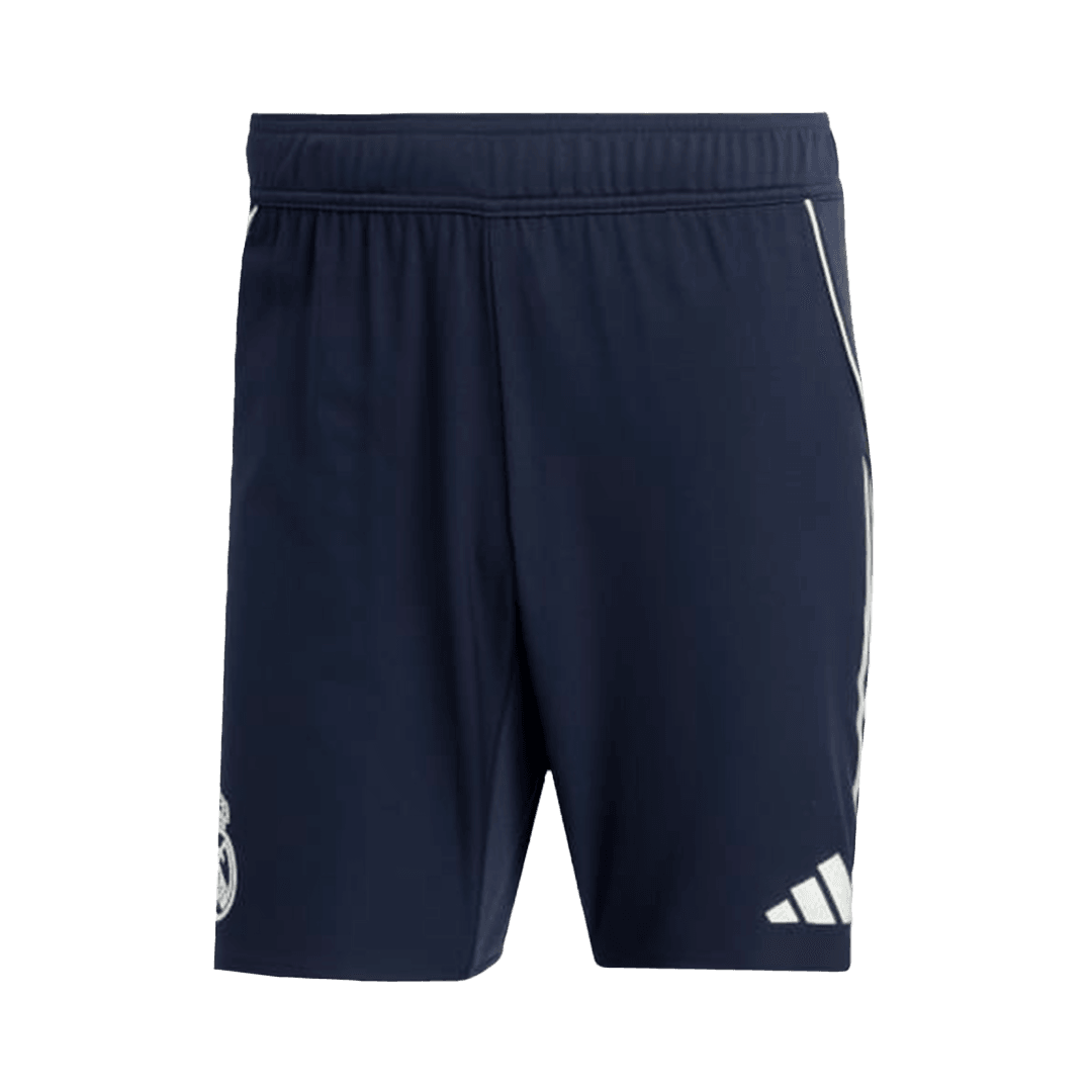 Męski Zestaw Wyjazdowy Real Madryt Wersja Piłkarska (Koszulka+Spodenki) 2025/26 - Slim Fit - Topowe Koszulki Pilkarskie Sklep Internetowy