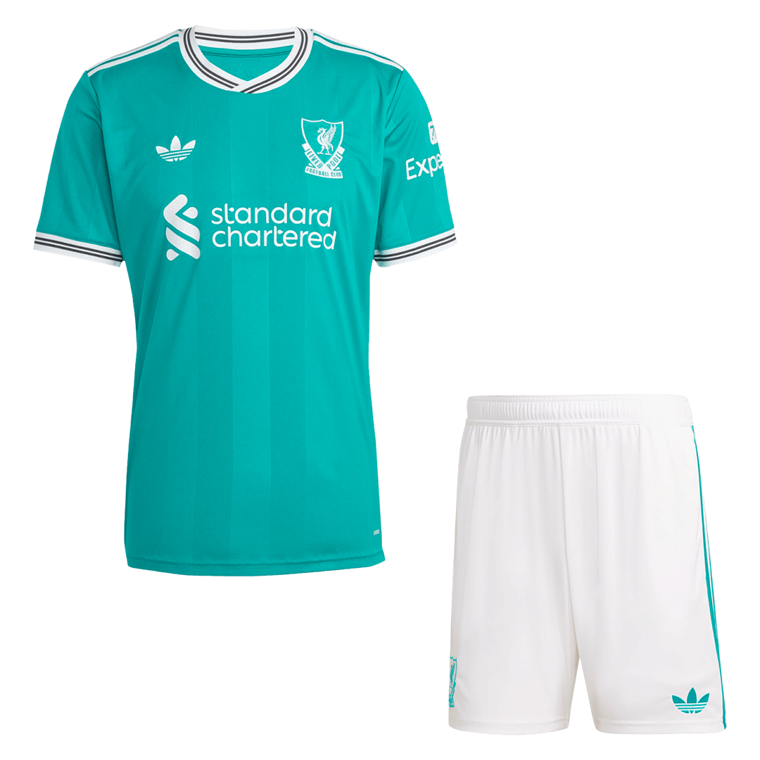 Męski Zestaw Trzecia Wyjazdowa Liverpool (Koszulka+Spodenki) 2025/26