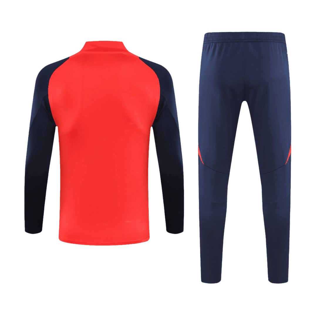 Męska Zestaw bluzy zapinanej na zamek Manchester United (top + spodnie) 2024/25 - Topowe Koszulki Pilkarskie Sklep Internetowy
