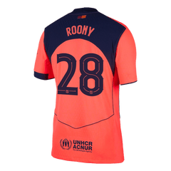 Męska Koszulka Trzecia Wyjazdowa Barcelona ROONY #28 Wersja Piłkarska 2025/26 - Slim Fit