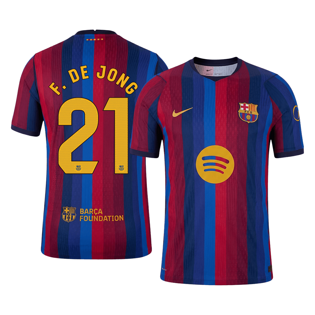Męska koszulka Barcelony domowa F. DE JONG #21 wersja zawodnicza 2026/27