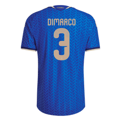 Męska Koszulka Domowa Italy DIMARCO #3 Wersja Piłkarska World Cup 2026 - Slim Fit