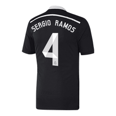 Męska Koszulka Retro Trzecia Wyjazdowa Real Madrid SERGIO RAMOS #4 2014/15 - Topowe Koszulki Pilkarskie Sklep Internetowy
